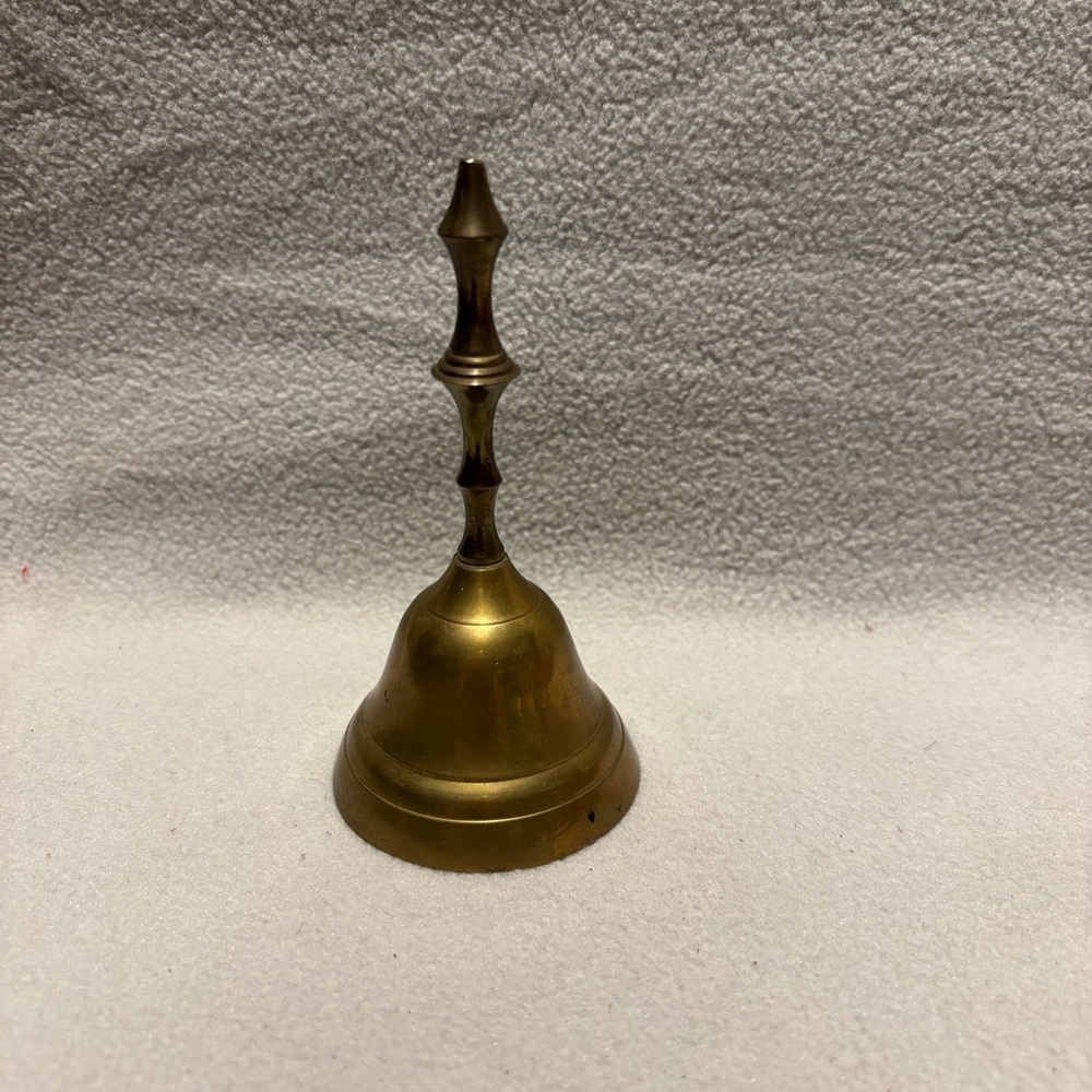 Unbranded 4.5 Brass Handbell with decorative removable handle